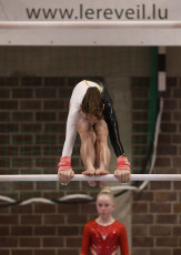 2023-12-09 Warm-up Women Poussines and Open Uneven bars at CGC Bettembourg 2023 (Martin Rulsch) 150