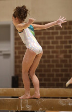2023-12-09 Competition Women Benjamines and Jeunes Espoirs Balance beam at CGC Bettembourg 2023 (Martin Rulsch) 020