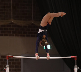 2023-12-09 Competition Women Benjamines and Jeunes Espoirs Uneven bars at CGC Bettembourg 2023 (Martin Rulsch) 010