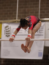 2023-12-09 Warm-up Women Benjamines and Jeunes Espoirs Balance beam Uneven bars at CGC Bettembourg 2023 (Martin Rulsch) 076